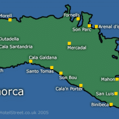 Menorca-Map mooiste stranden spanje zonvakantie 2